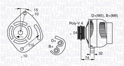 MAGNETI MARELLI 063377011010 -  Генератор